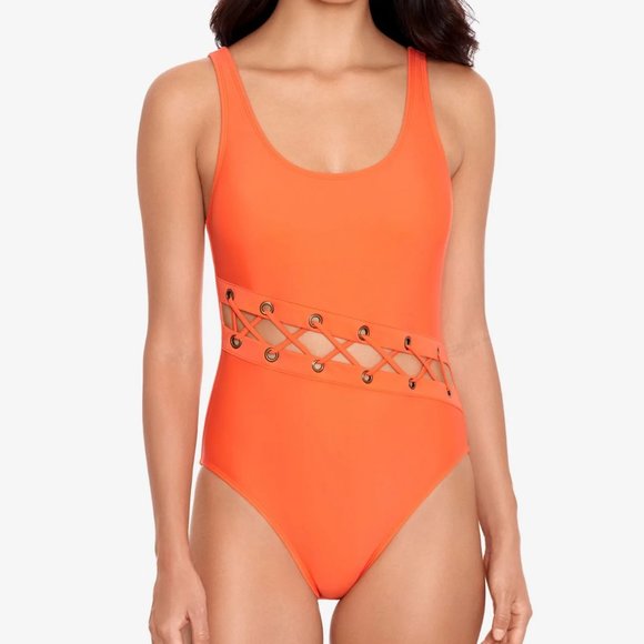 Salt +  Cove Laced Grommet One-Piece Swimsuit - Picture 1 of 4